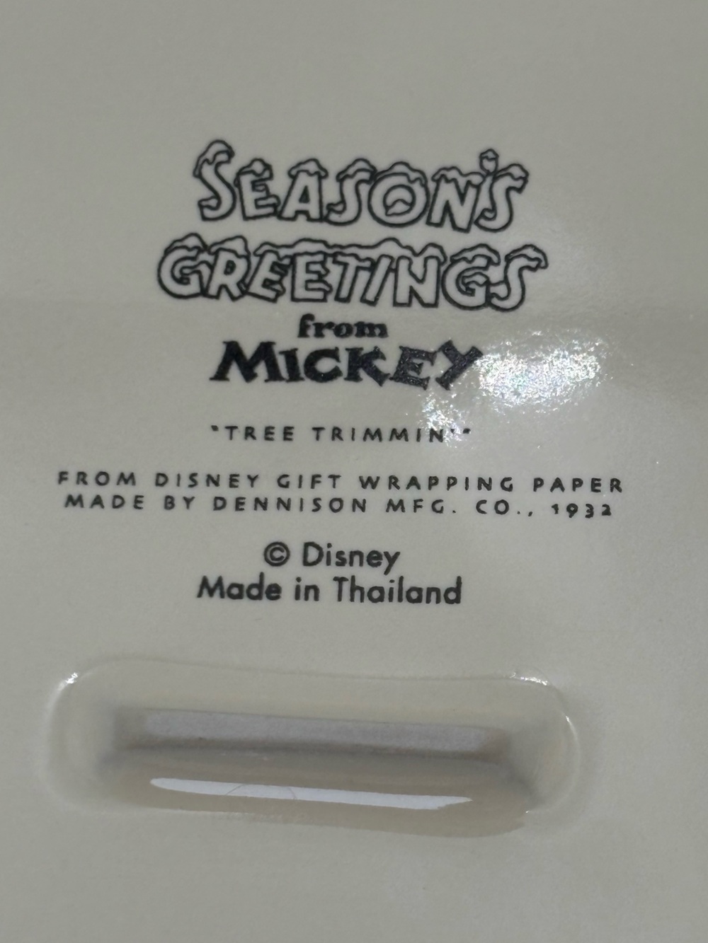 Disney Christmas Platter with Mickey, Minnie & Pluto - White, Red, Green - Picture 5 of 7